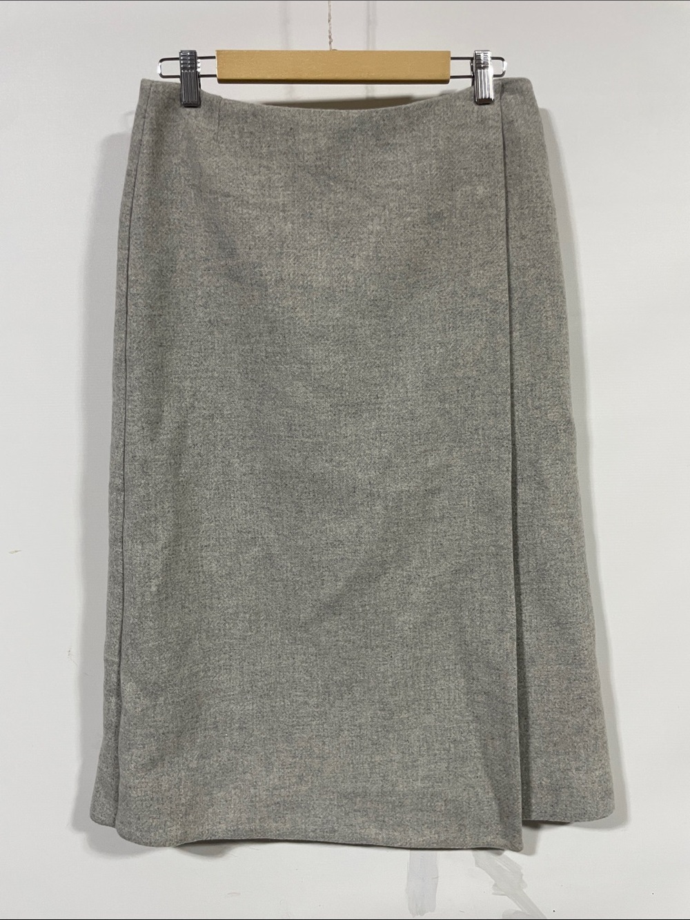 Karen Millen Heather Gray Midi A-Line Skirt